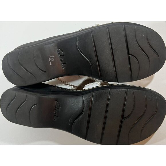 Clarks Collection White Leather Womens Sandals Size 11 Shoes - Picture 5 of 6